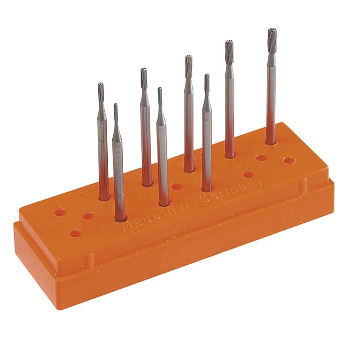 LYNX Cylinder Square Single-Cut Burs, Set of 8