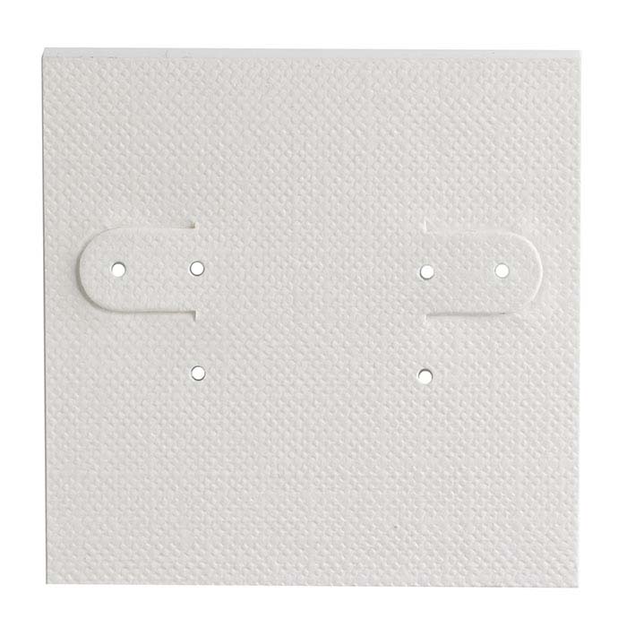 White Paper-Covered Plastic Hanging Earring Card