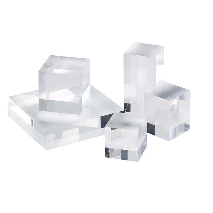 Clear Acrylic Solid Block Riser Display Set