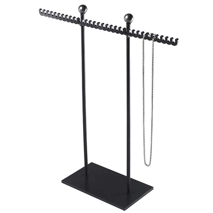 Natural-Finish Wrought Iron Multiple Chain and Necklace Stand Display