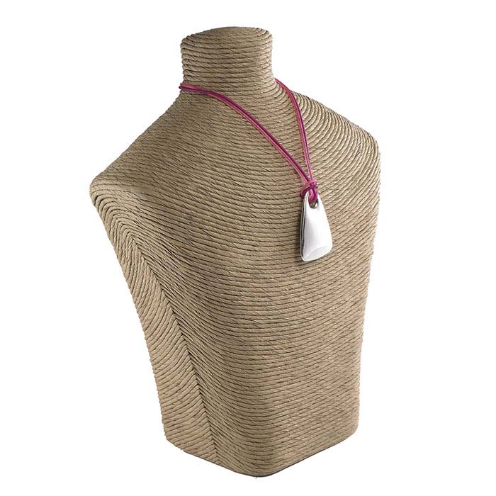 Natural Organic Paper Twine Necklace Bust Display