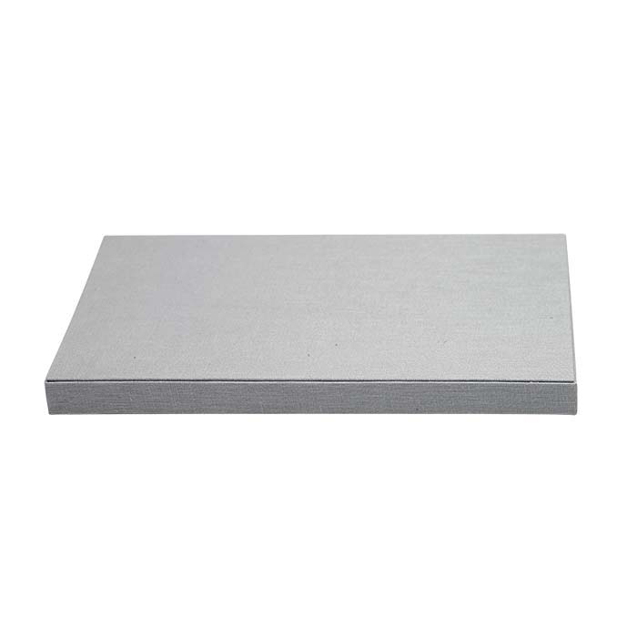 Silver Linen Riser Display