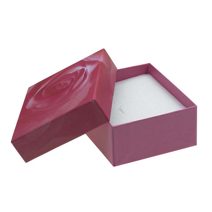 Pink Rose PaperCovered Pendant or Ring Gift Box