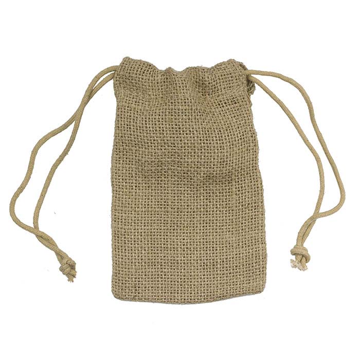 Natural Jute 3"W X 5"H Pouch