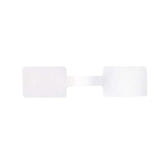 White Dumbbell Tear-Proof Adhesive Tags