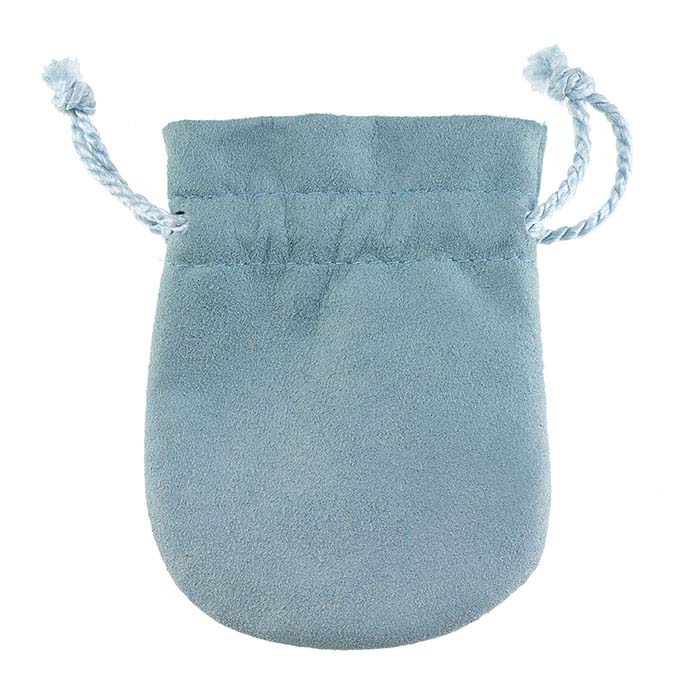 Charisma Suede Opal 2-7/8"W x 3-1/2"H Deluxe Divided Pouch