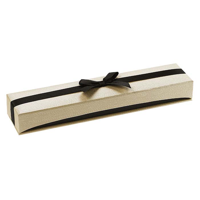 Ribbon-Wrapped Linen Paper Bracelet Gift Boxes