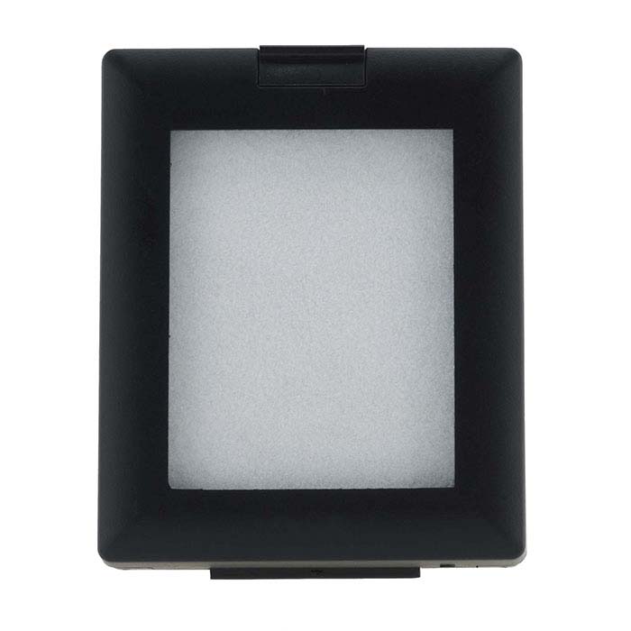 Black Plastic GlassTop Gem Display Box with Easel and Reversible Insert