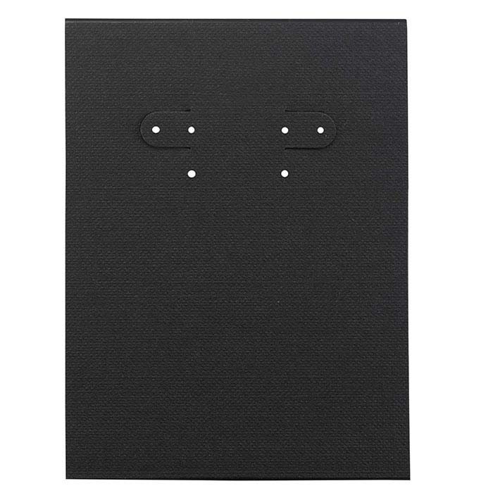 Black Paper-Covered Plastic Hanging Earring Card