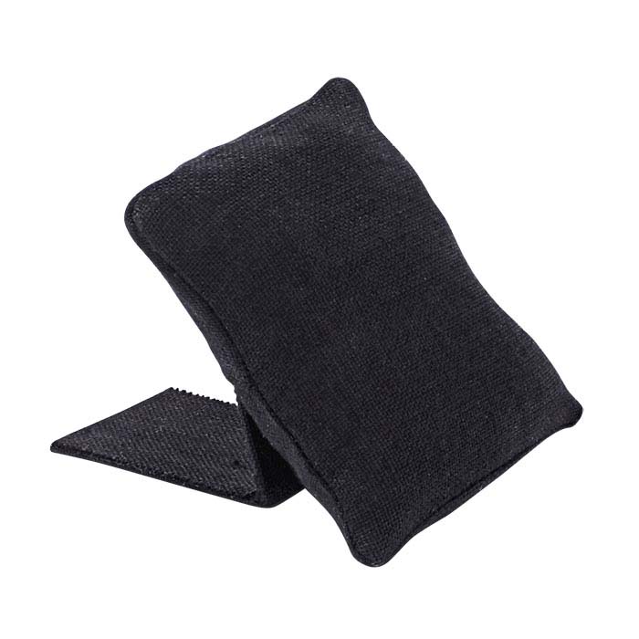 Black Linen Pillow Display with Stand