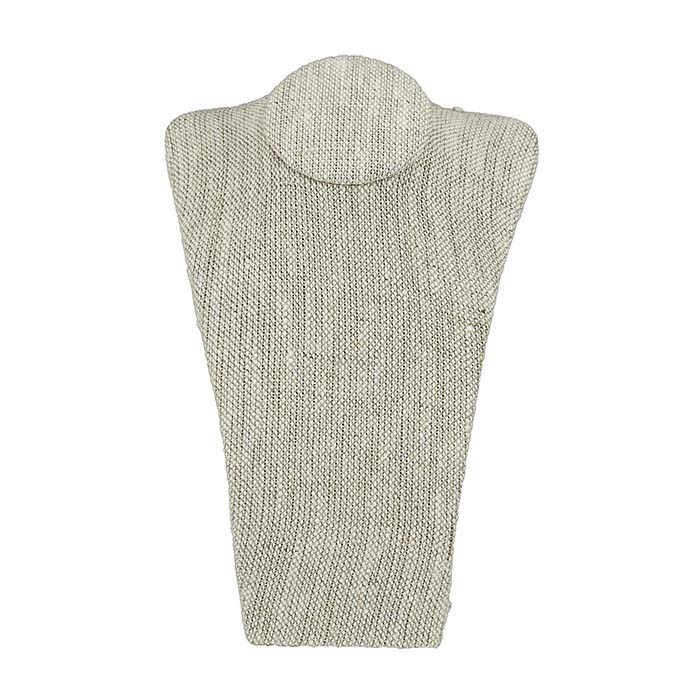 Natural Linen Necklace Bust Display