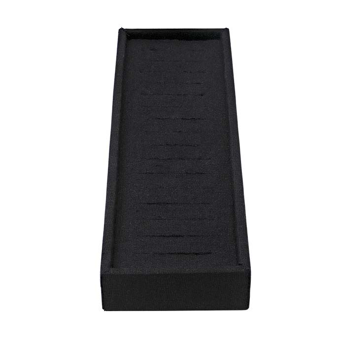 Black Linen Slotted Bangle Bracelet Display