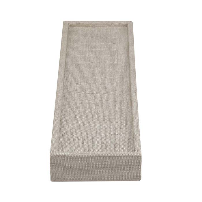 Natural Linen Slotted Bangle Bracelet Display