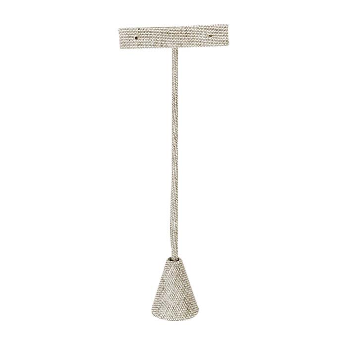 Natural Linen T-Stand Earring Display, 7-1/2"