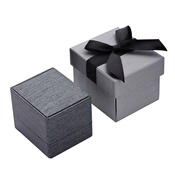 Silver Night Premium Ribbon Ring Gift Box