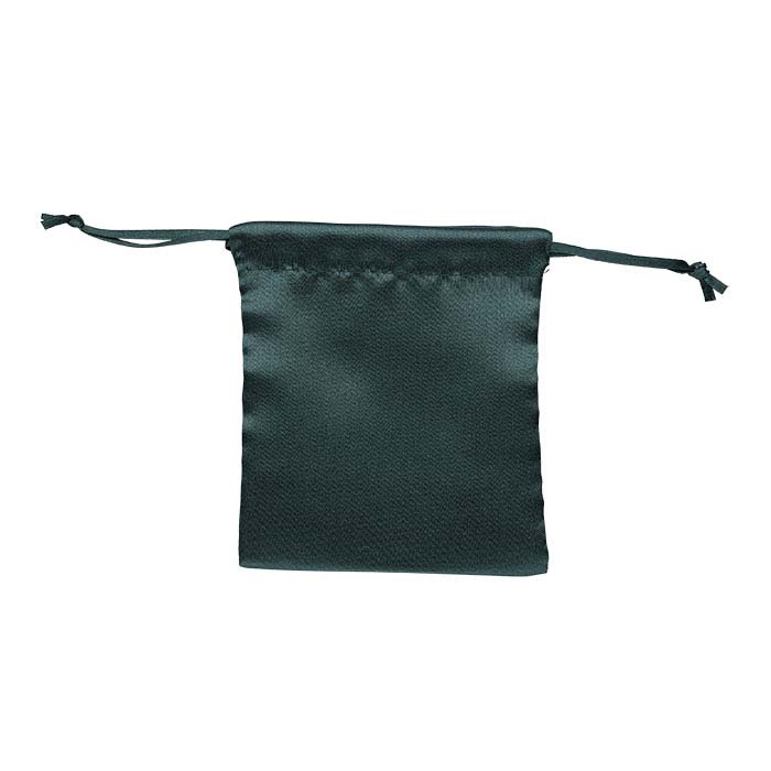Emerald Satin-Weave Nylon 4"W x 4-1/2"H Pouch