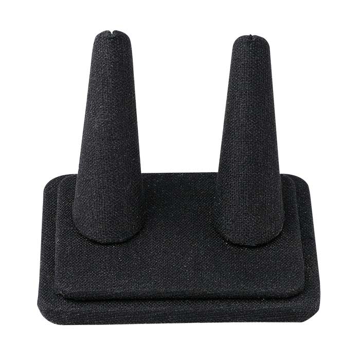 Gray Linen Pretty Fingers™ Two-Ring Display