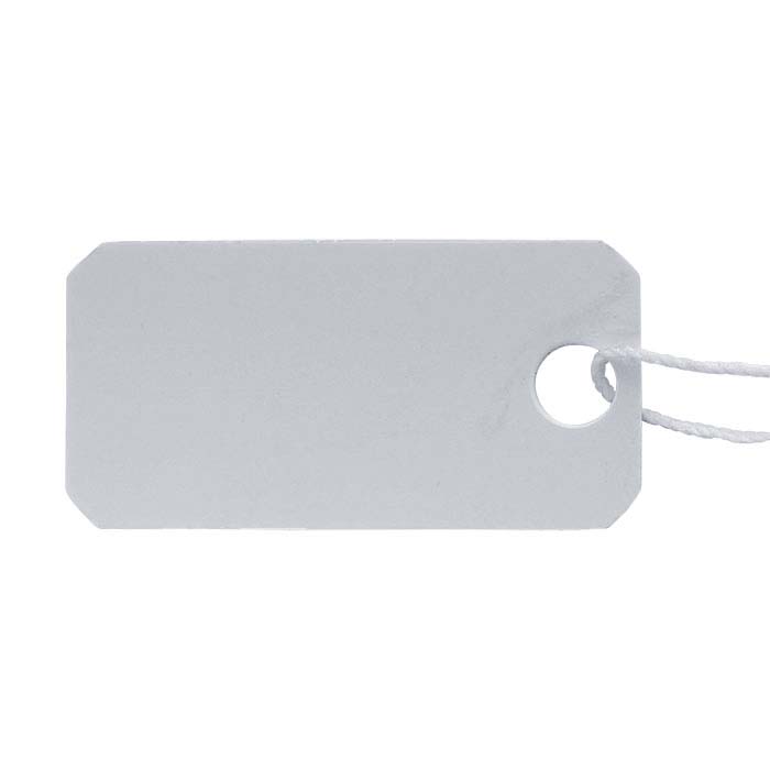White Plastic String Tag