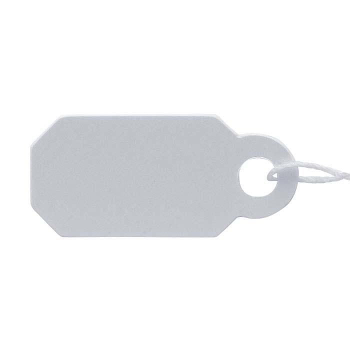 White Plastic String Tag