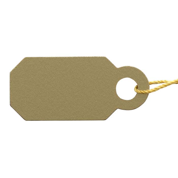 Metallic Plastic String Tags