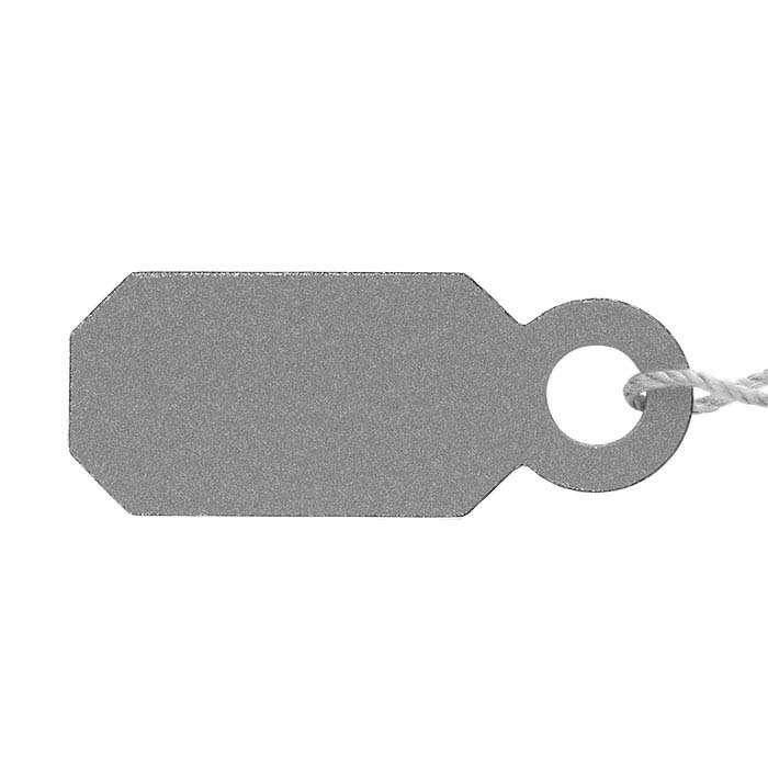 Silver Plastic String Tag
