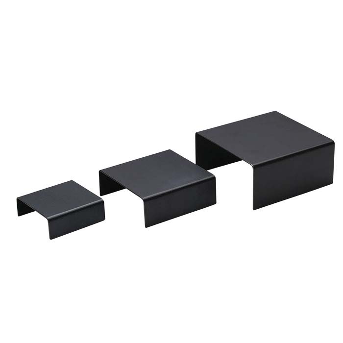 Natural-Finish Steel Three-Piece Riser Display Set