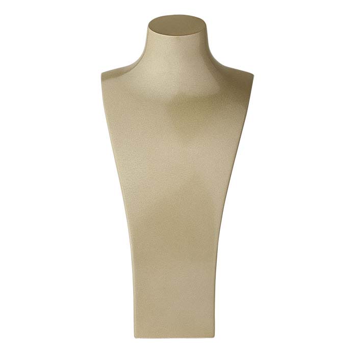 Metallic Gold Plastic Necklace Bust Displays
