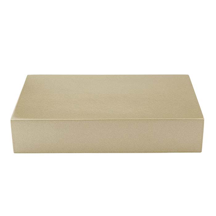 Metallic Gold Plastic Rectangle Block Displays