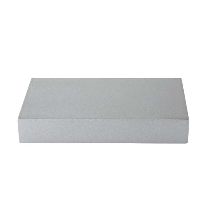 Metallic Silver Plastic Rectangle Block Displays