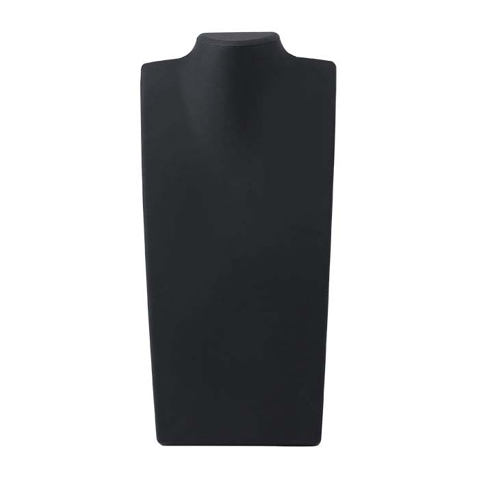 Black Plastic Travel Necklace Bust Display, 13-1/2"