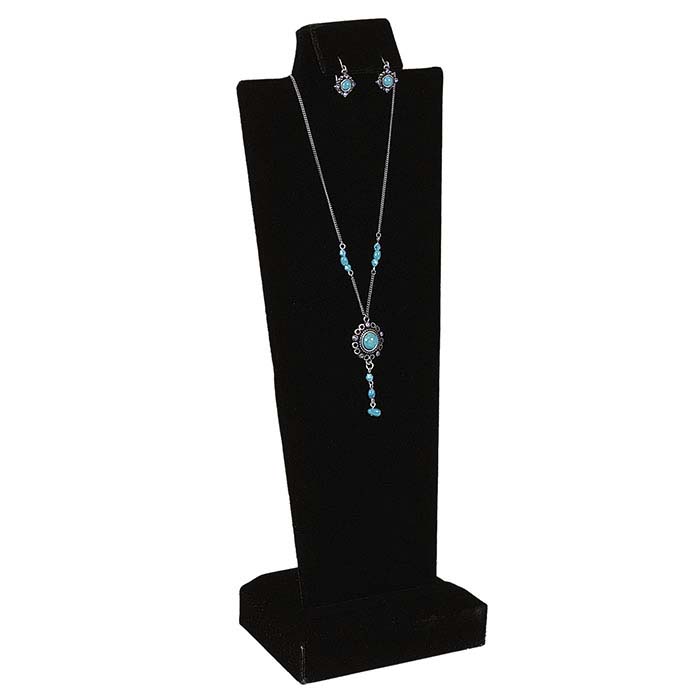 Black Velvet Combination Necklace and Earring Display