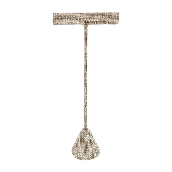 Burlap T-Stand Earring Display, 6-1/2"
