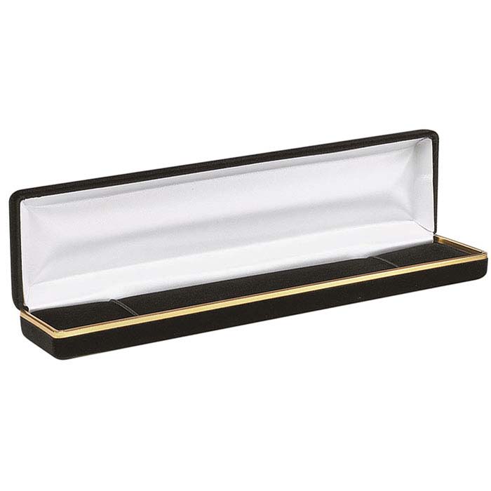 Black Velveteen Gold-Rimmed Bracelet Gift Box