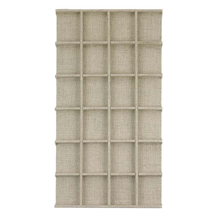 Natural Linen 24-Compartment Tray Insert