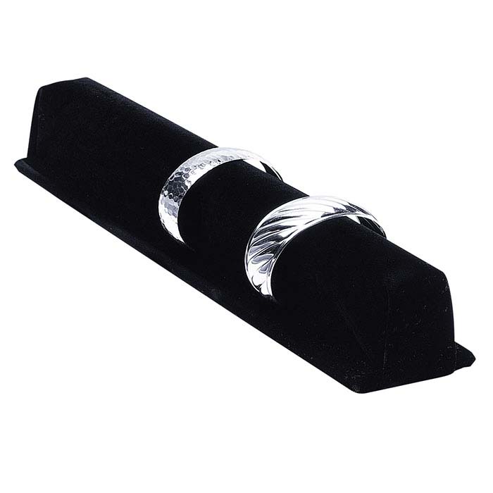 Black Velvet Bar Cuff Bracelet Display