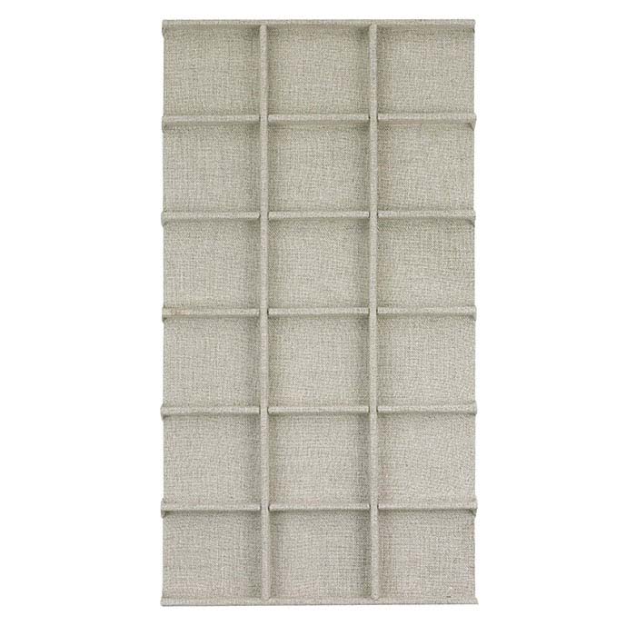 Natural Linen 18-Compartment Tray Insert