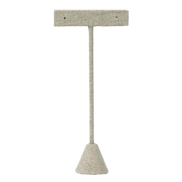 Natural Linen T-Stand Earring Display, 5-1/2"