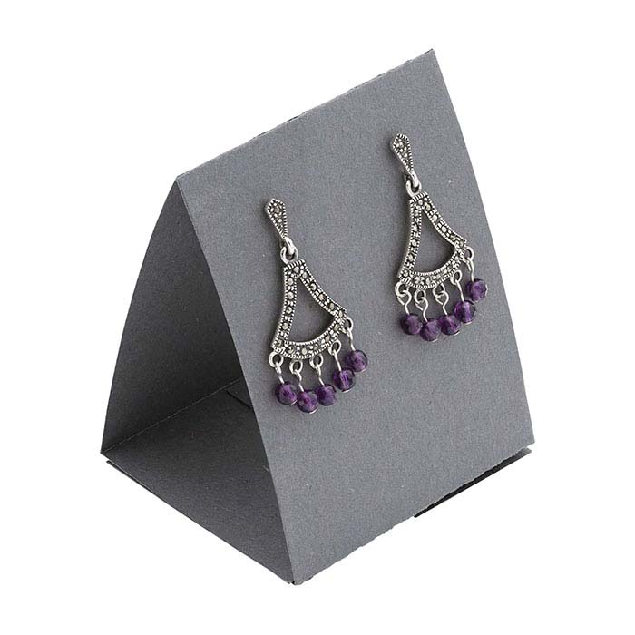 Wrought Iron Textured Paper Earring Tent Card