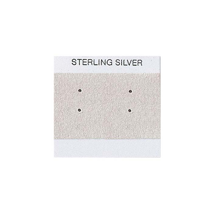 Gray Printed Velour-Flocked Plastic Hanging Earring Card