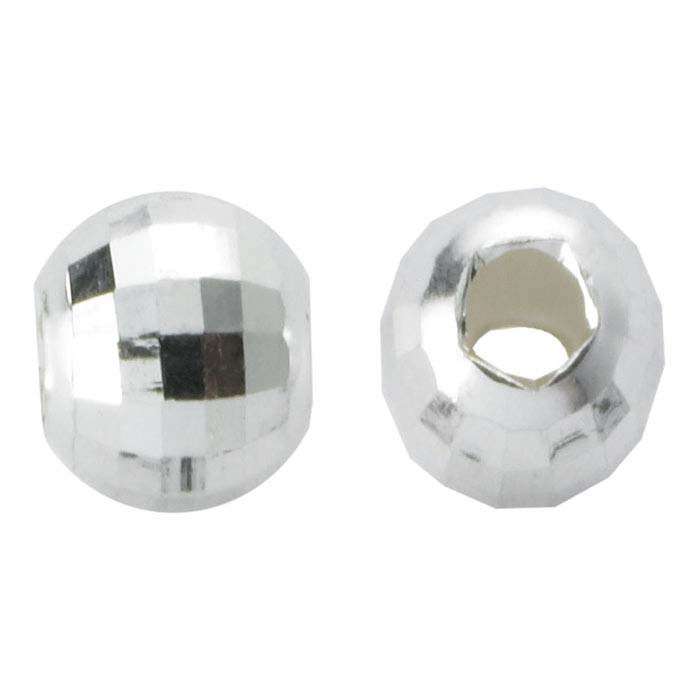 Sterling Silver 4mm Round Mirror Bead