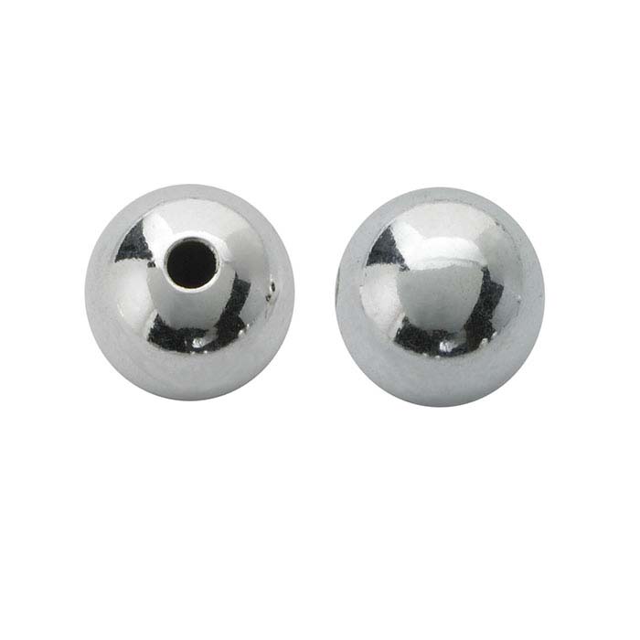Sterling Silver 8mm Round Heavy-Wall Bead