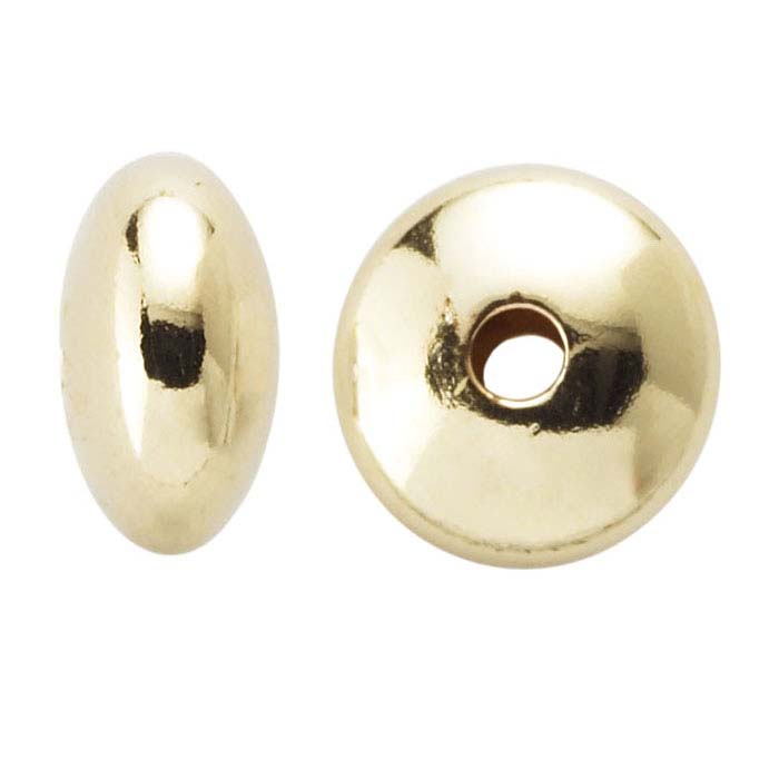 14/20 Yellow Gold-Filled 3.5mm Saucer Bead