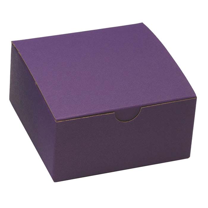 Ready Fold Purple Cardboard Box For Gift Storage Packaging