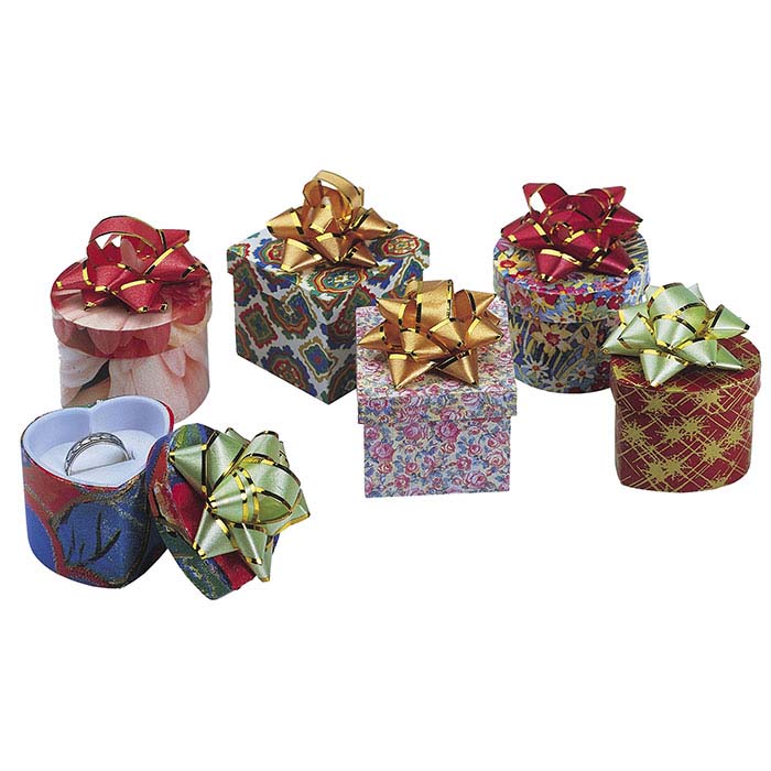 Patterned Mini HatBox Ring Box Assortment