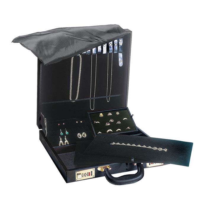 Black Faux Leather Full-Size Sample Case