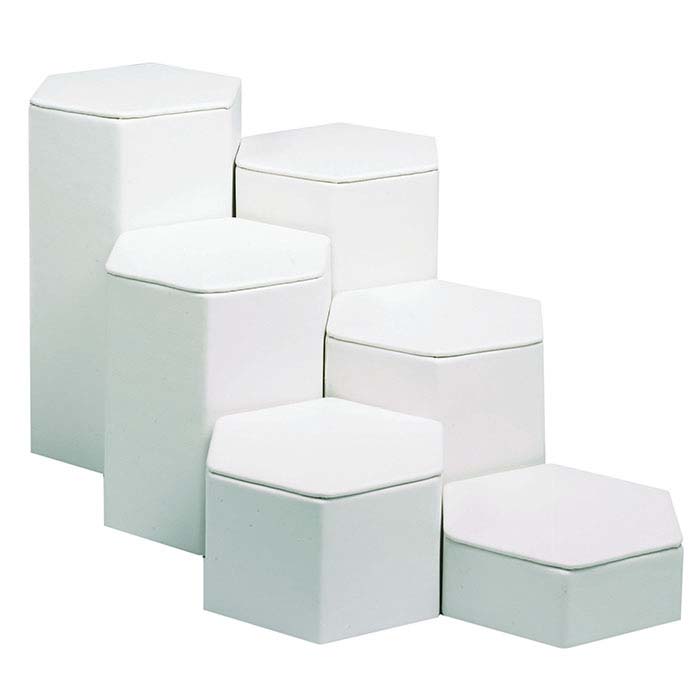 Faux Leather Hexagonal Block Riser Display Sets