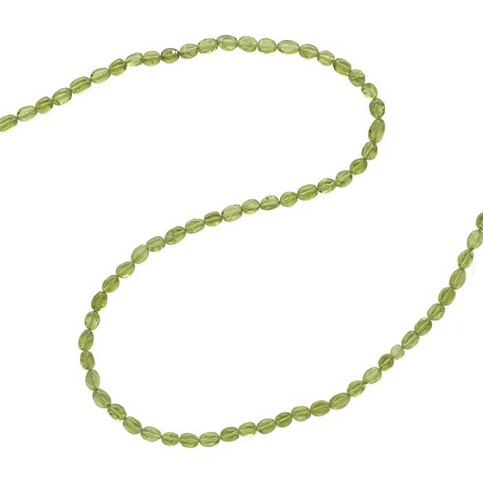 Peridot 6 x 4mm Oval Bead Strand