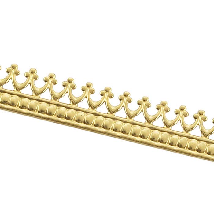 18K Yellow Gold "Crown" Gallery Wire, Hard (as rolled)