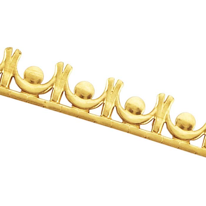 14K Yellow Gold "Swag" Gallery Wire, Hard (as rolled)
