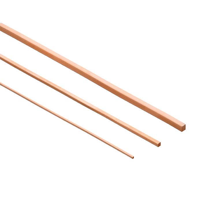 14K Rose Gold 1.5 x 1.5mm Square Sizing Stock, Dead-Soft